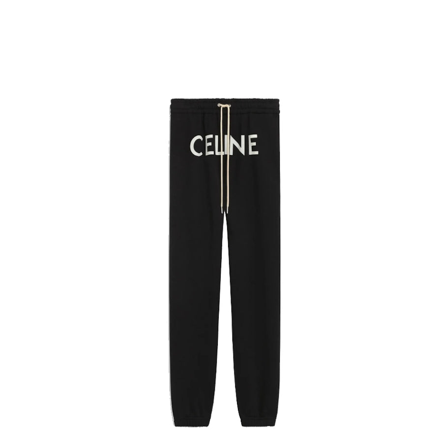Celine Cotton Track Pants Black/White