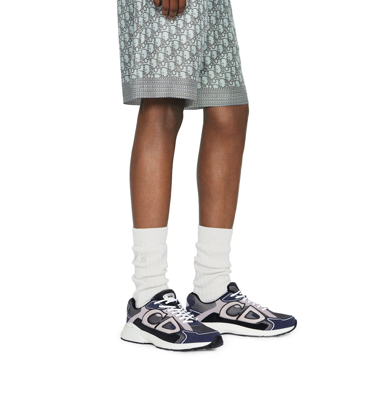 DIOR B30 TECHNICAL MESH BLACK BLUE GREY TRAINER